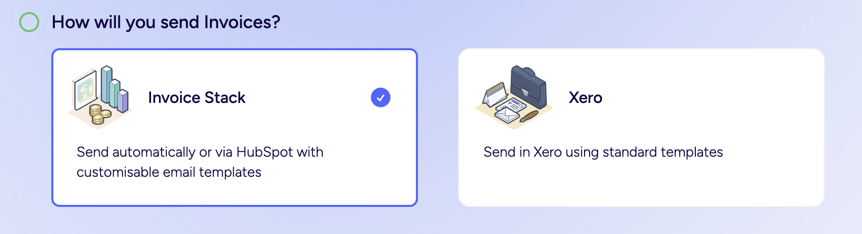 Send with Invoice Stack Prefs