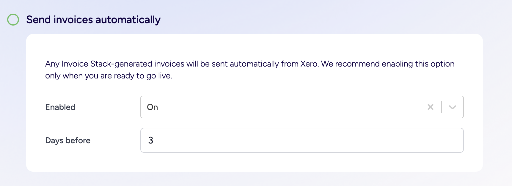 Automatically send invoices