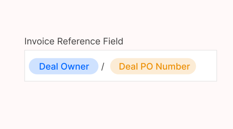 Invoice reference field