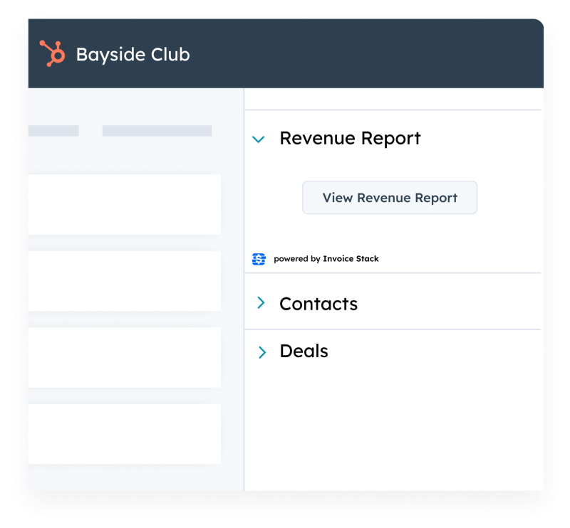 Revenue Reports Card in HubSpot