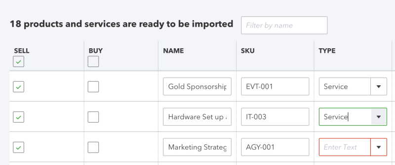QuickBooks Import