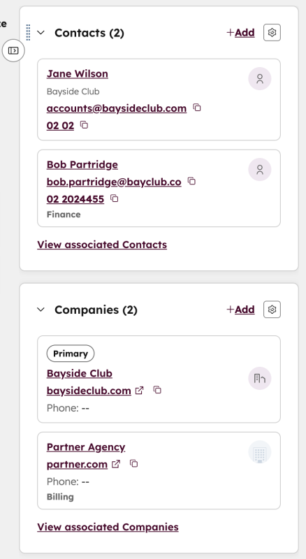 Association Labels