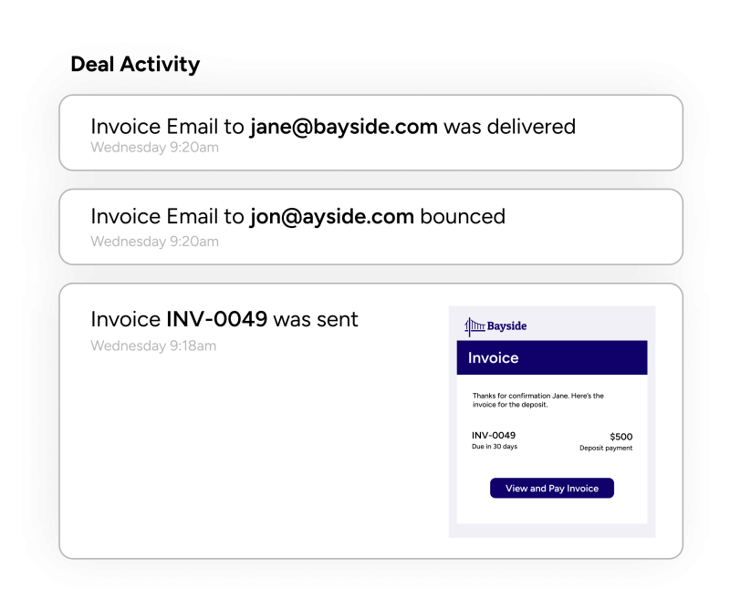 Invoice Email reporting in HubSpot